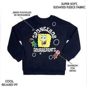 SpongeBob SquarePants Kids Black Sweatshirt size small